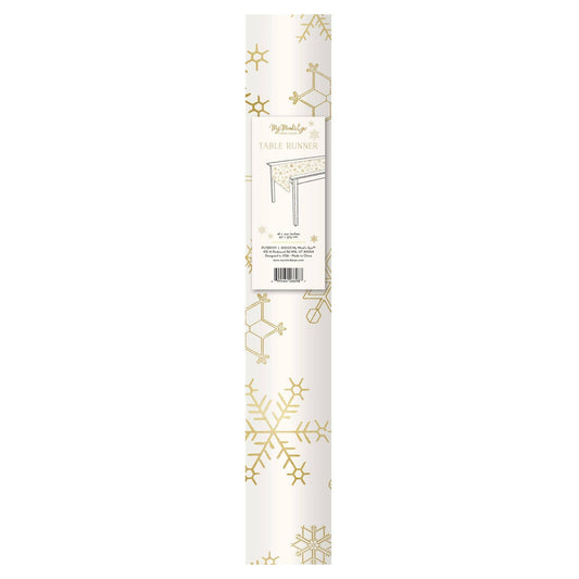 Golden Snowflake Paper Table Runner | EnFete Party