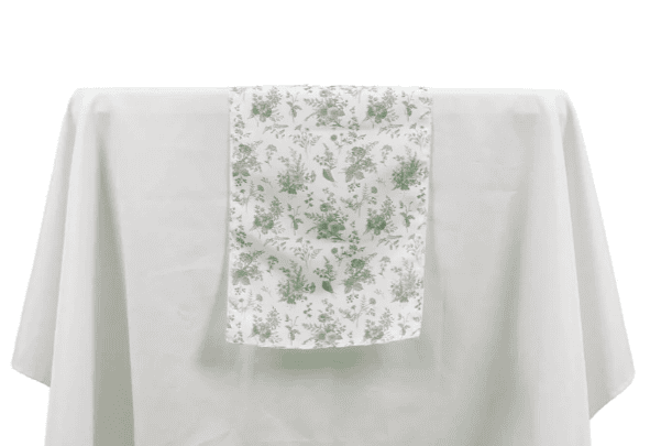 Sage Toile Table Runner