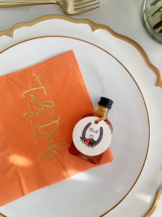 Talk Derby to Me Napkins in Coral | EnFete Party