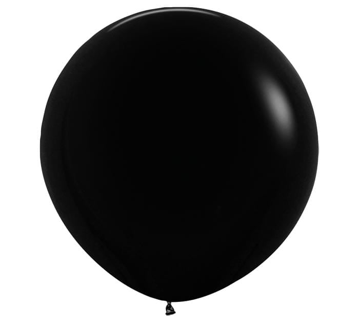 36 Inch Black Round Balloon - Qualatex Giant black round balloon