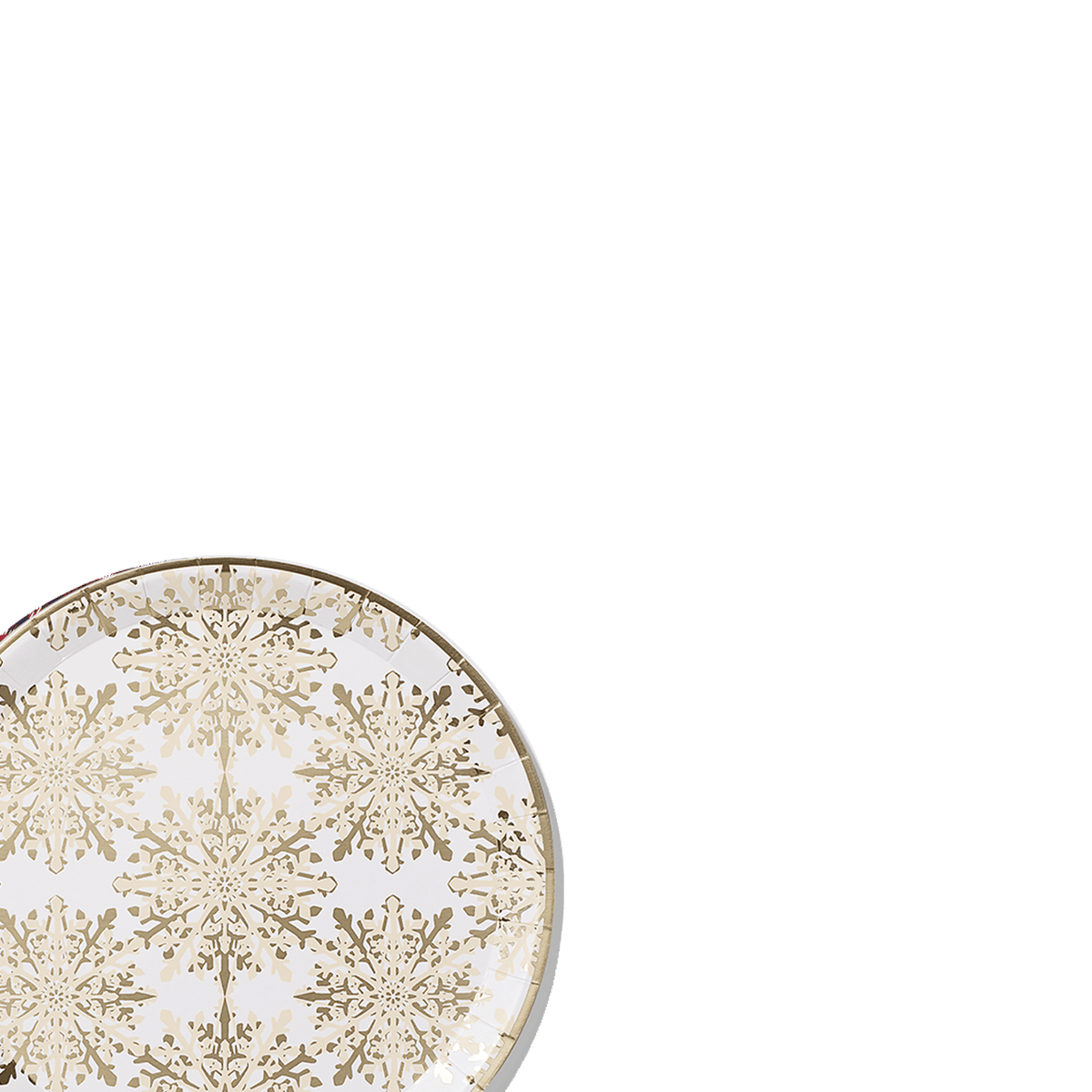 Snowflake Dinner Plates - Gold Foil | EnFete Party