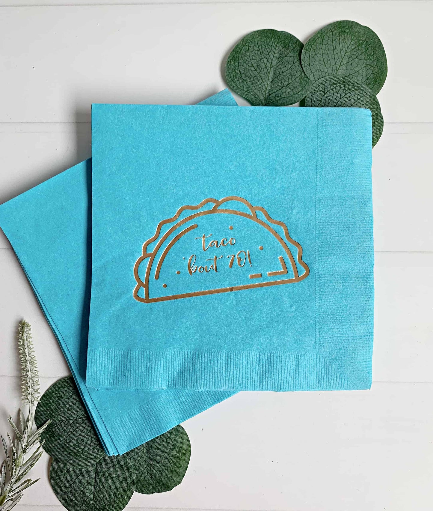 Taco 'Bout 70 Luncheon Napkins-Turquoise
