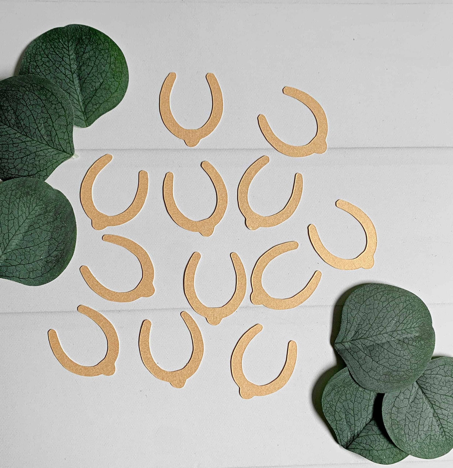 Gold Horseshoe Confetti - Set of 12