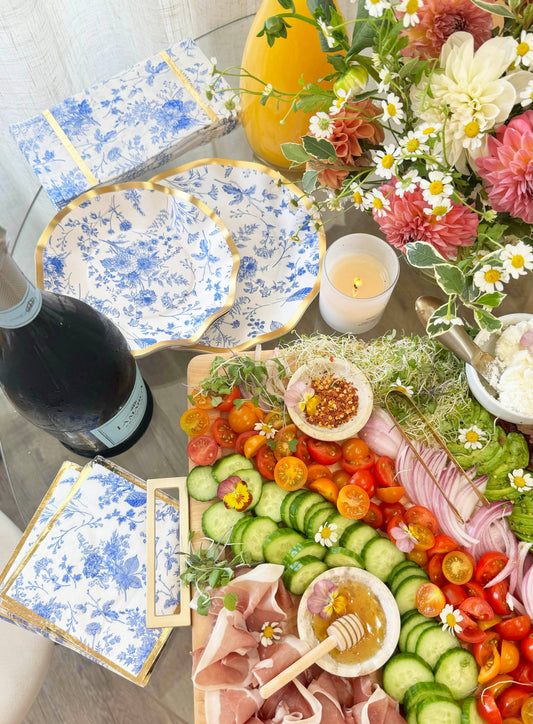 Blue Toile Dessert Bowls | EnFete Party