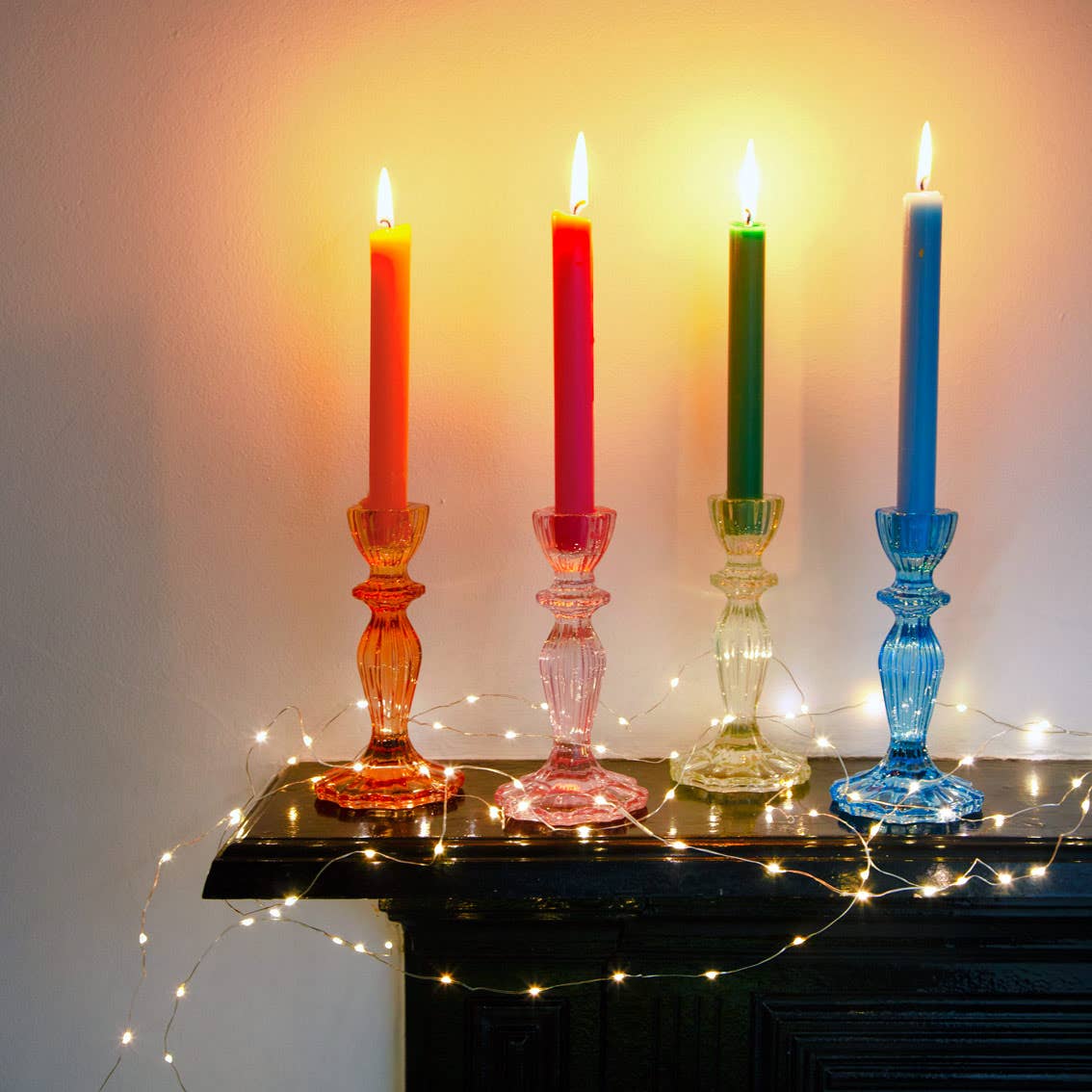 Sage Green Glass Candleholder - Elegant Wedding & Baby Shower Centerpiece Decor | EnFete Party