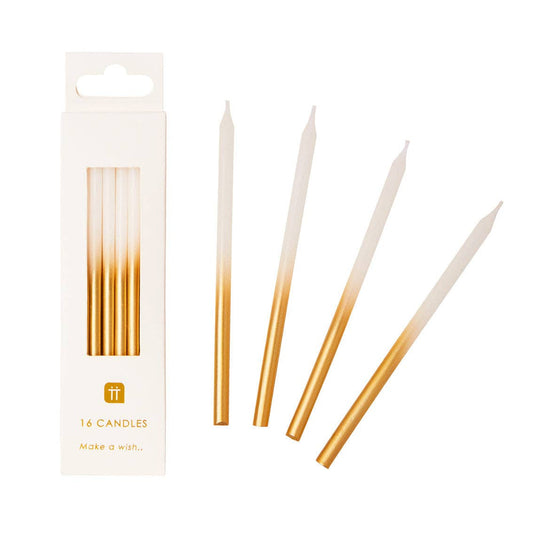 Gold Ombre Birthday Candles | EnFete Party