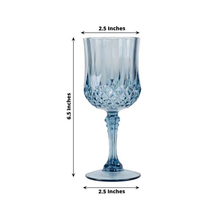 Light / Ice Blue Shatterproof Wine Glasses