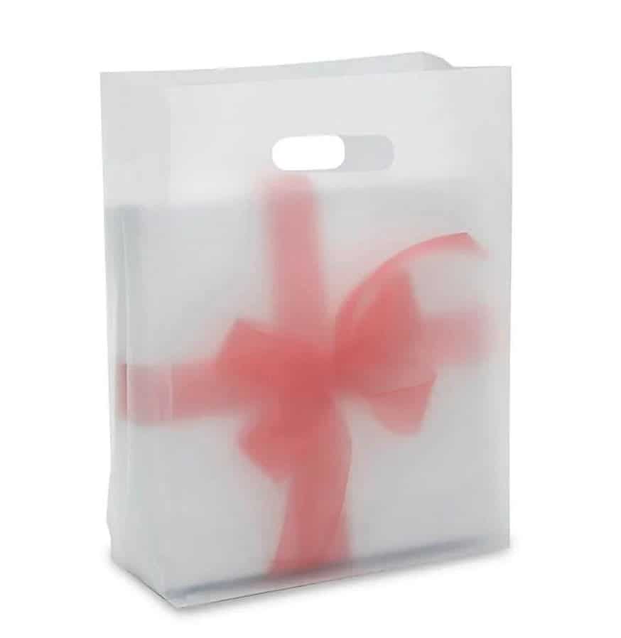 Frosty Die Cut Bags - Set of 10 - 10 x 5 x 13"