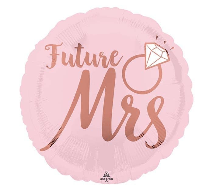 Future Mrs She Said Yes Balloon in pink and rose gold for a bridal shower