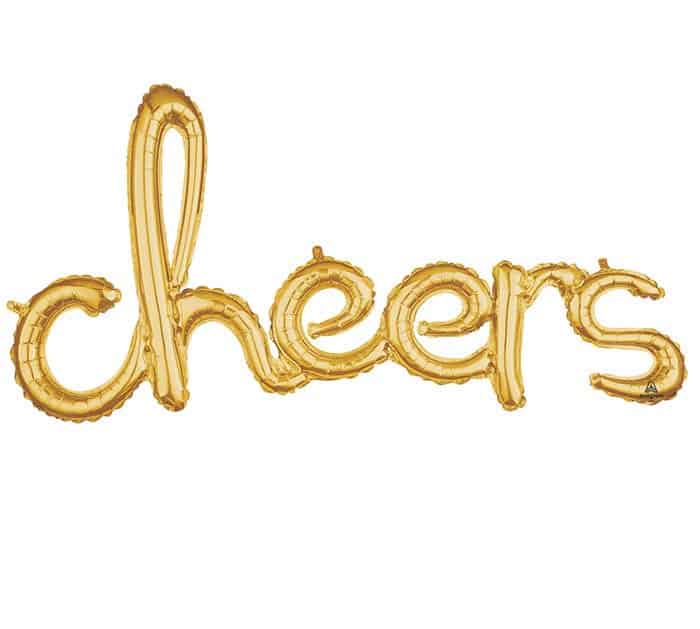 Gold Cheers Balloon
