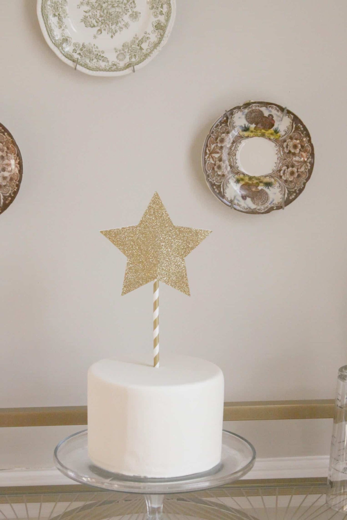Gold Star Cake Topper