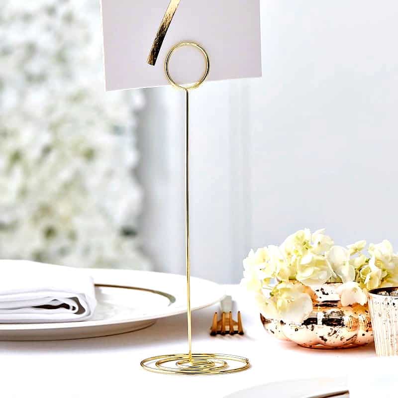 Gold Table Number Holders