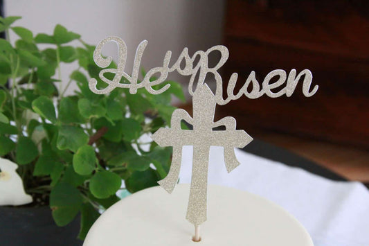 He is Risen Easter Cake Topper