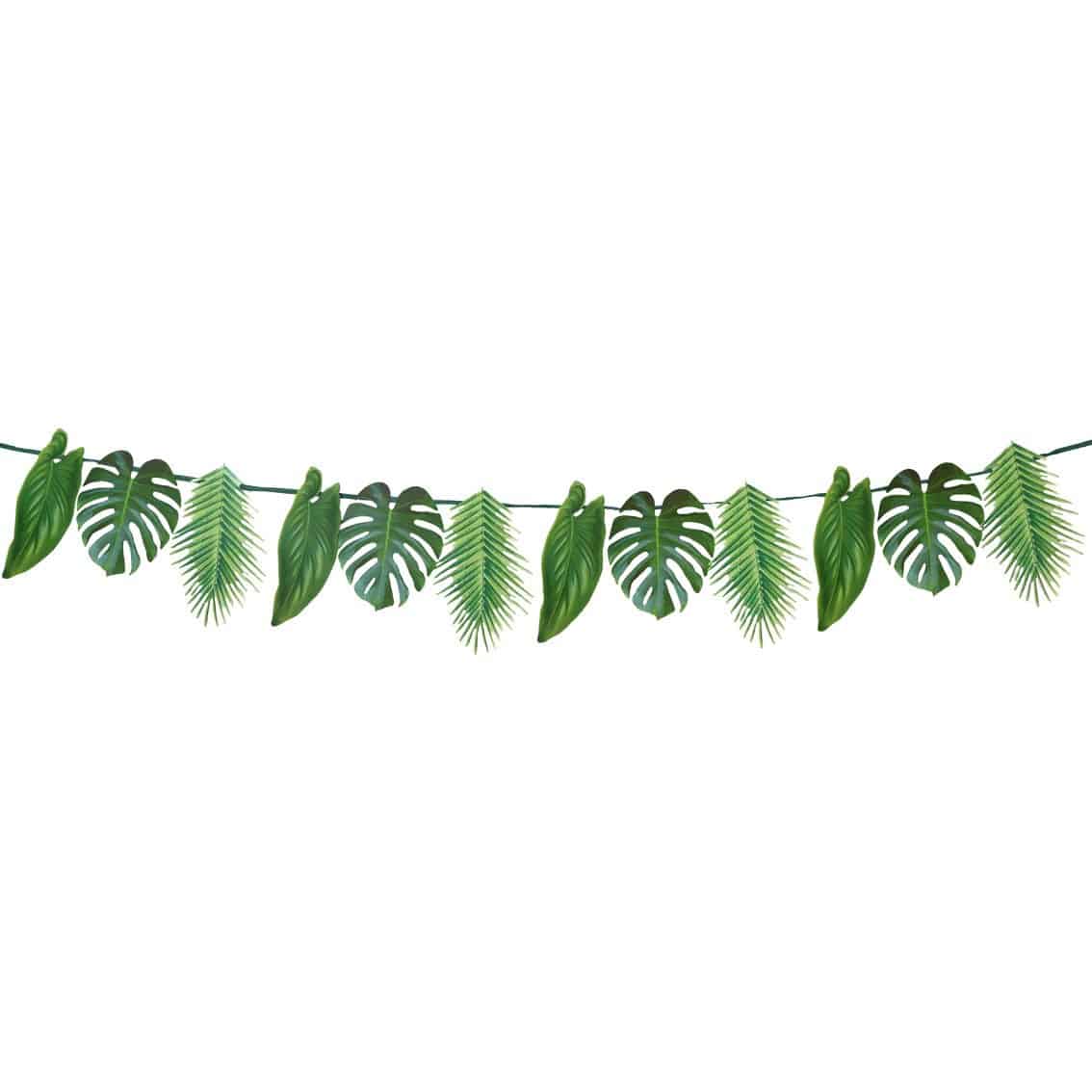 Monstera and Palm Leaf Tropical Garland