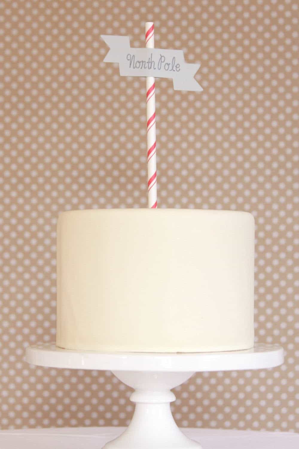 North Pole Cupcake Toppers & Straws