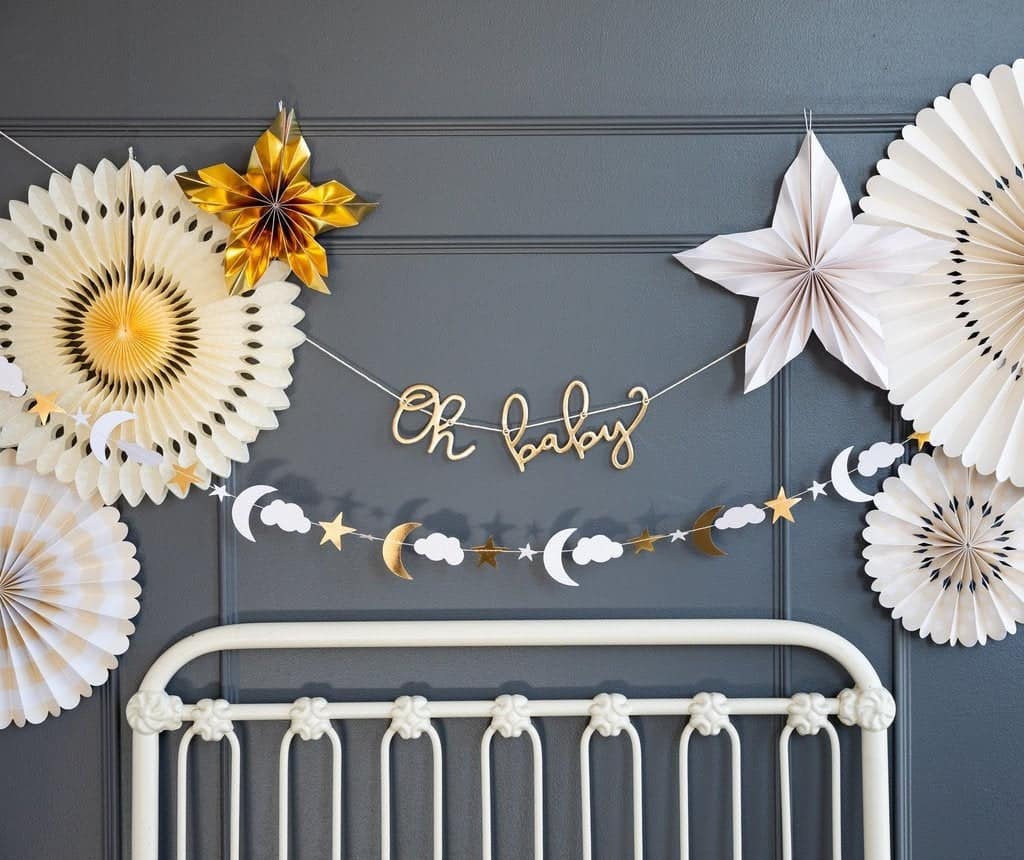 Oh Baby Moon and Stars Wall Decor