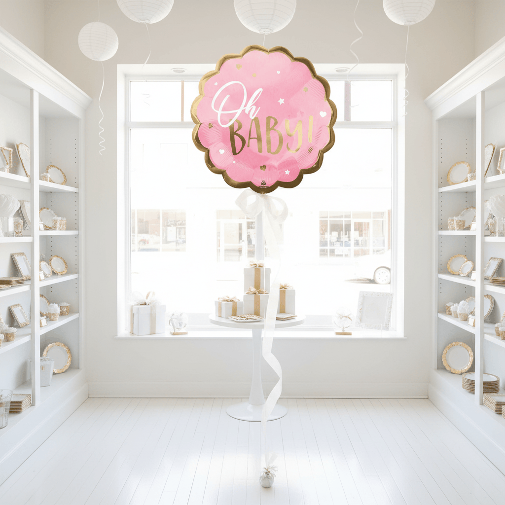 Oh Baby Pink Balloon Party Store Window