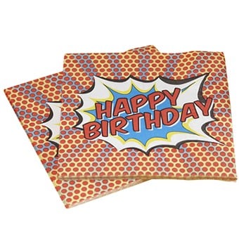 Happy Birthday Super Hero Napkins