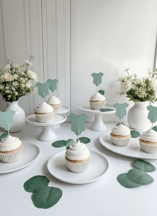 Party Shop Display with Sage Onesie Toppers