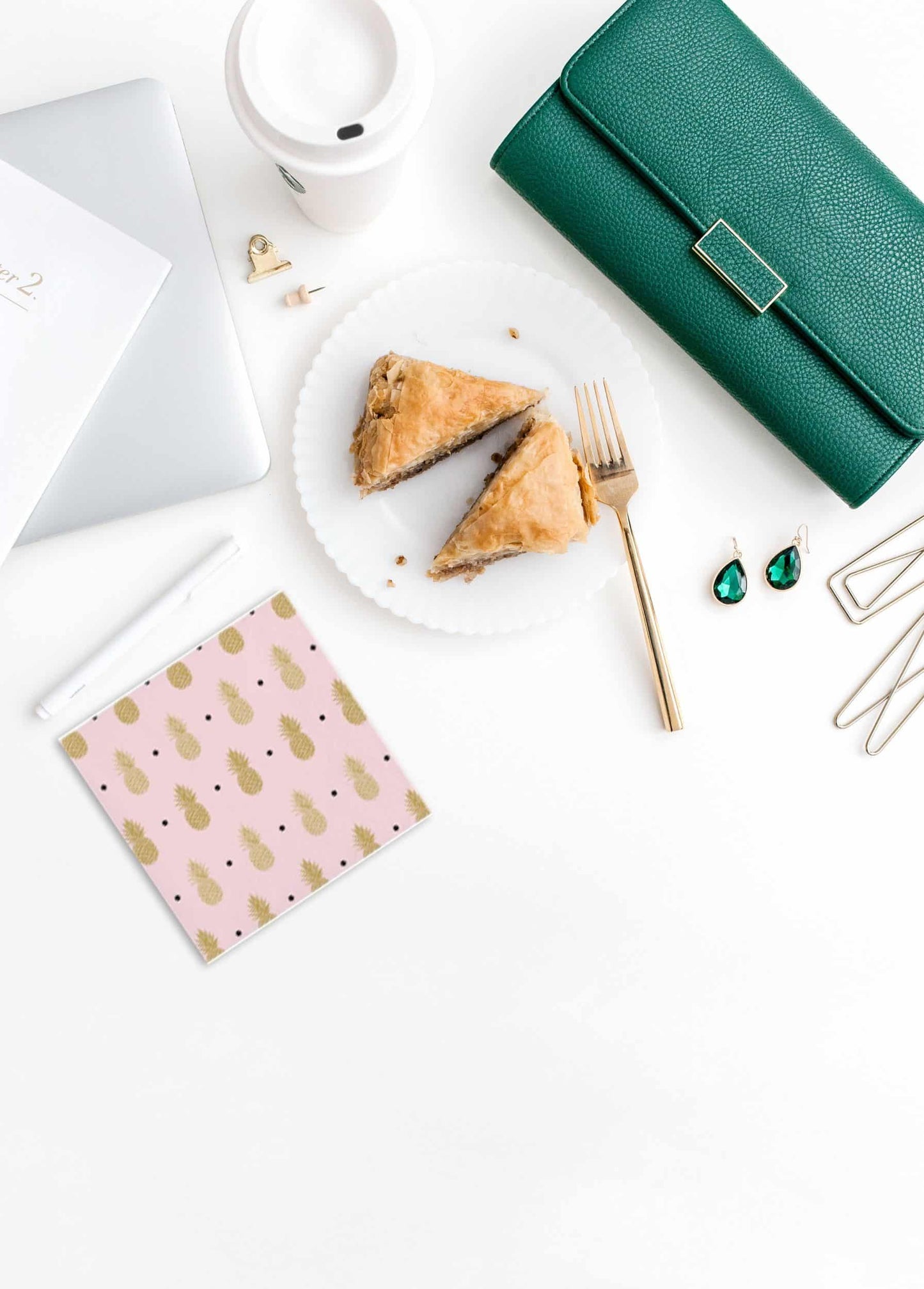 Pineapple Cocktail Napkins & Cups - Pink and Gold