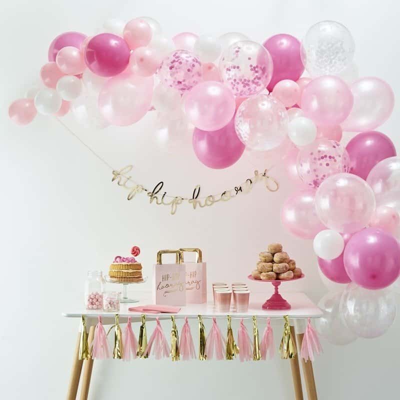 Pink Balloon Arch Kit - 70 Balloons