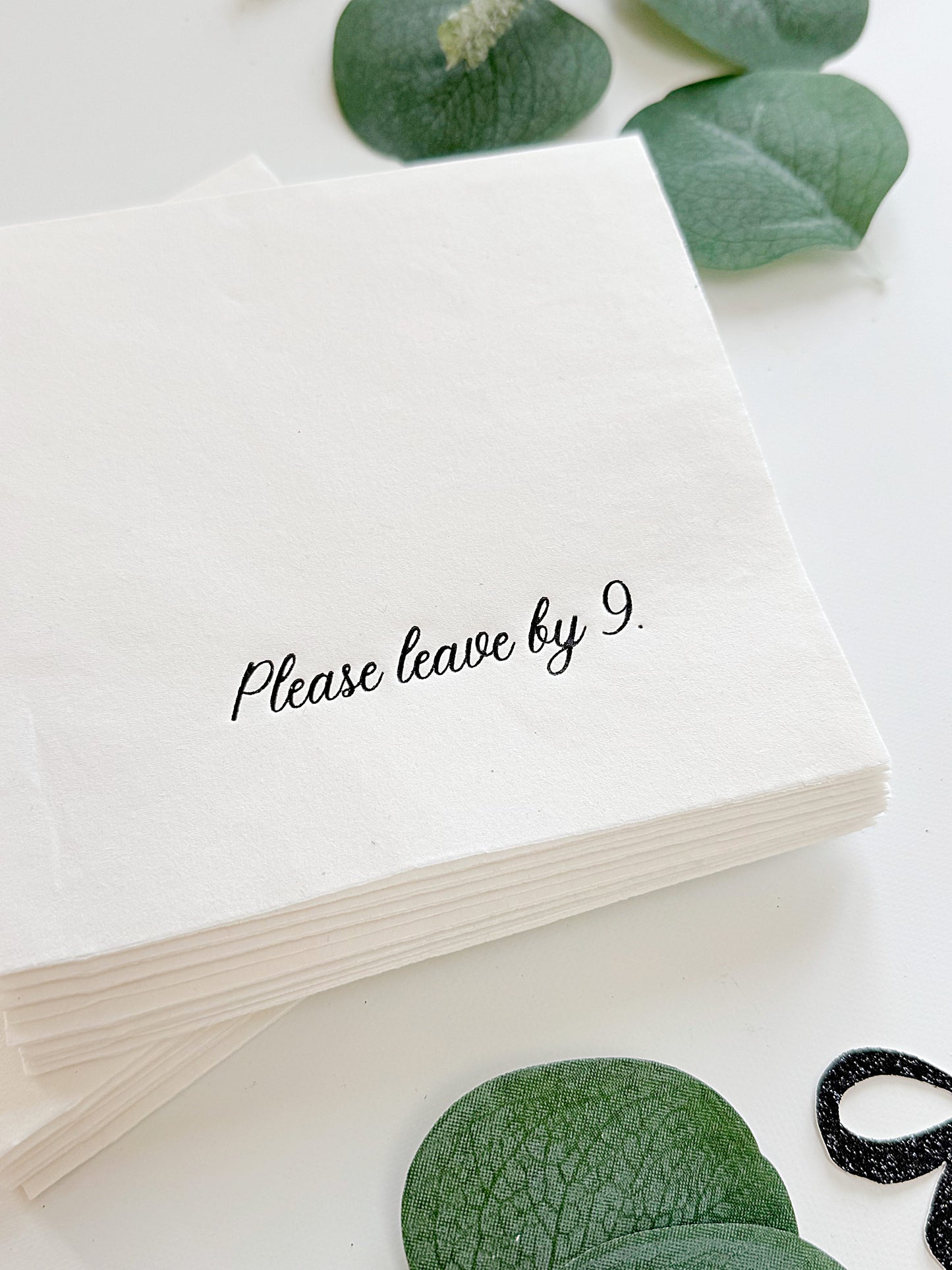 Please Leave by 9 Cocktail Napkins - Funny Party Napkins | EnFete Party