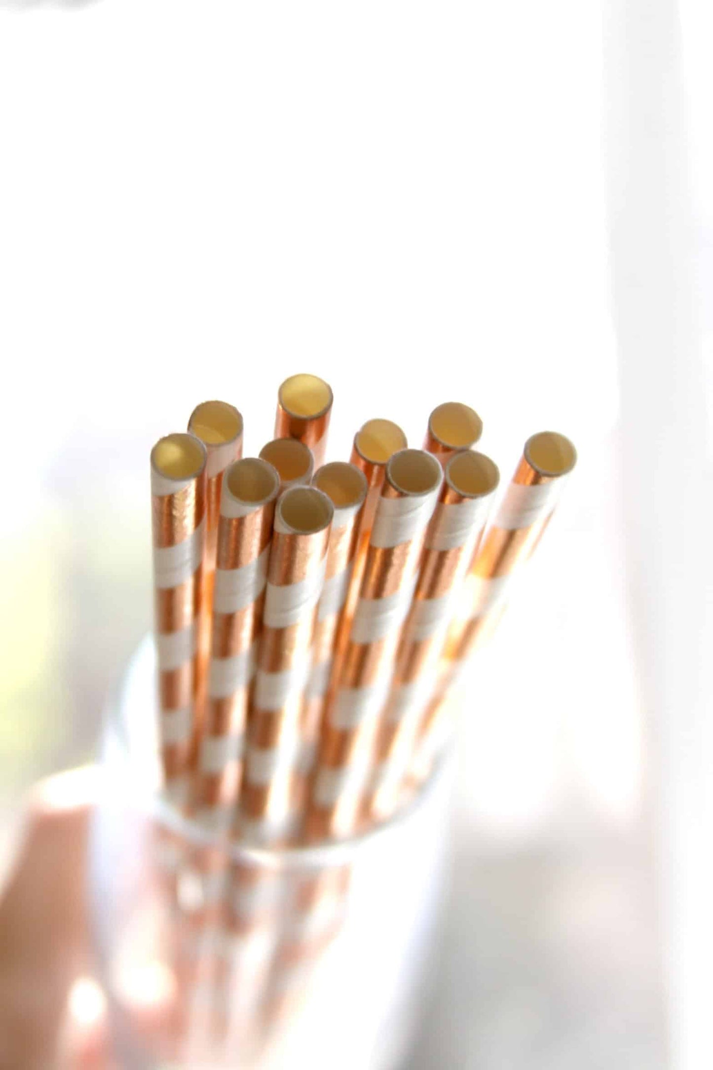 Rose Gold Straws