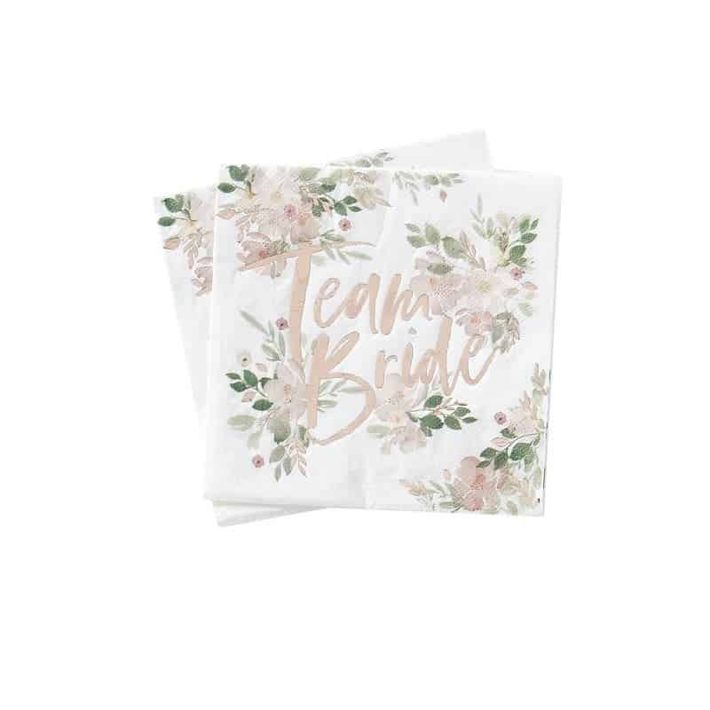 Floral Team Bride Napkins