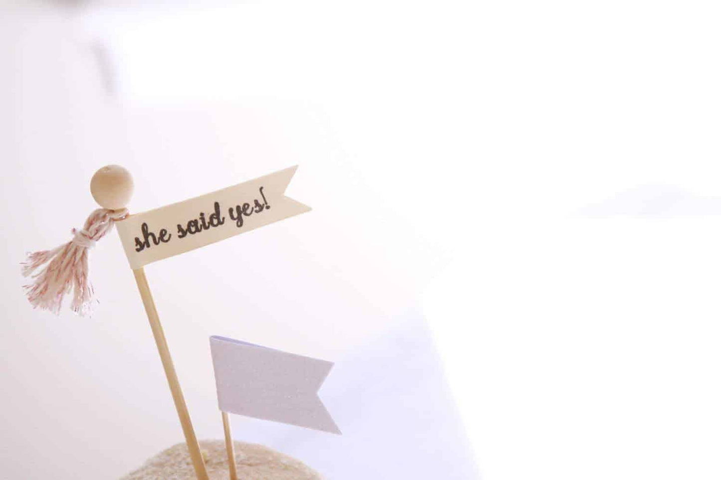 She Said Yes Cupcake Toppers