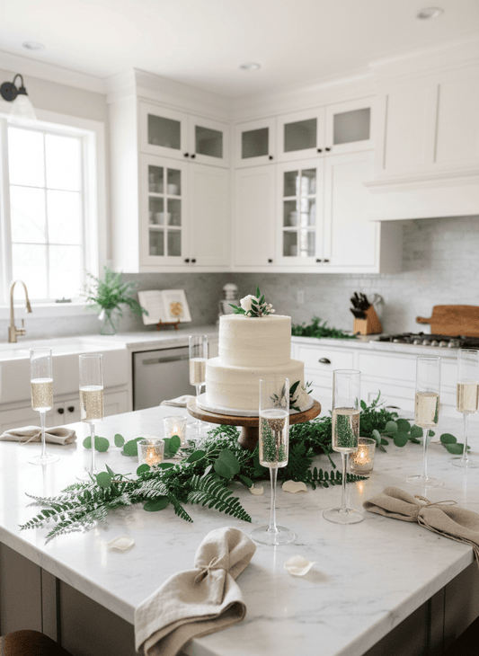 Square Base Champagne Flutes Wedding