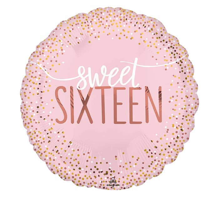 Sweet 16 Rose Gold Balloon- Sweet Sixteen