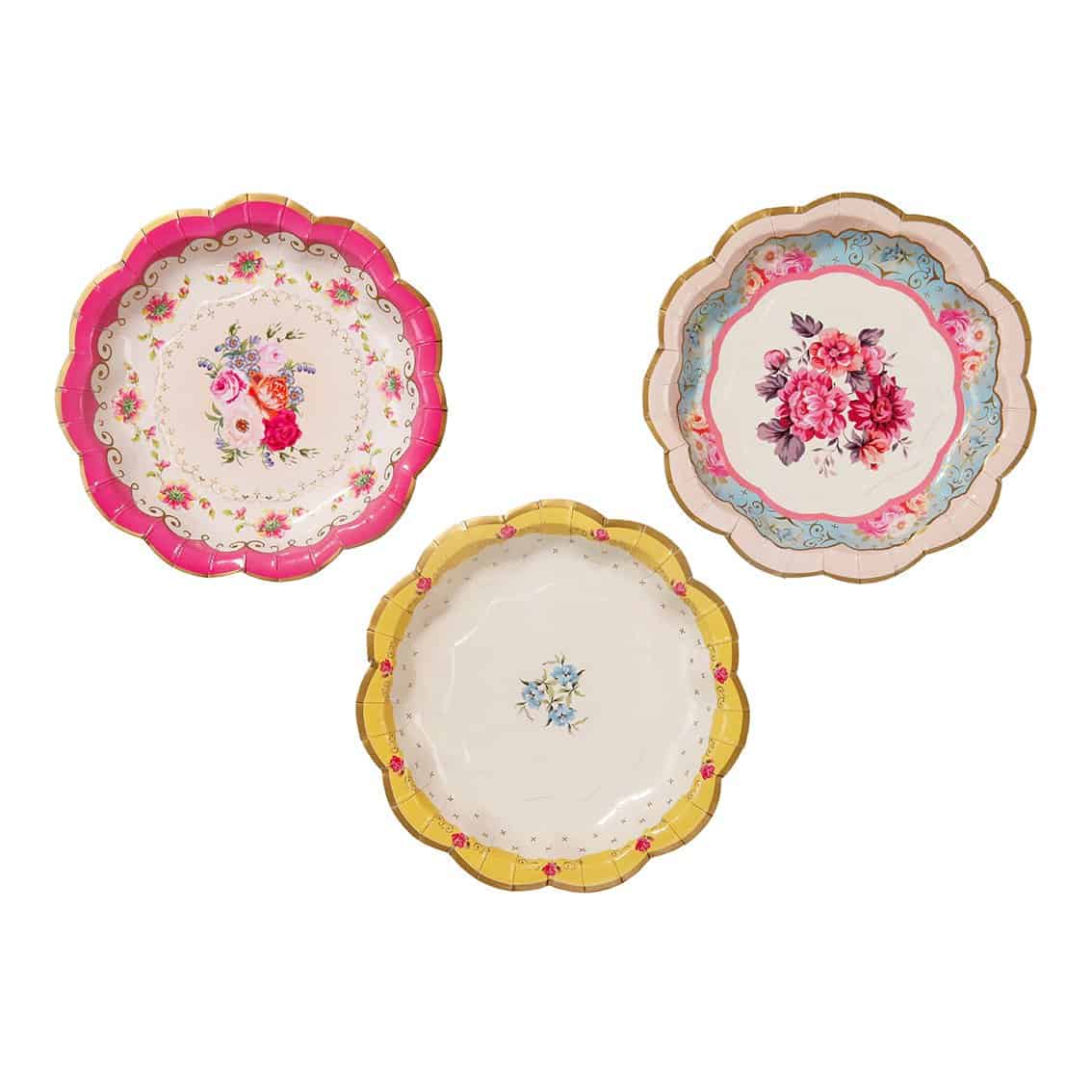 Tea Party Ideas - Floral Paper Plates