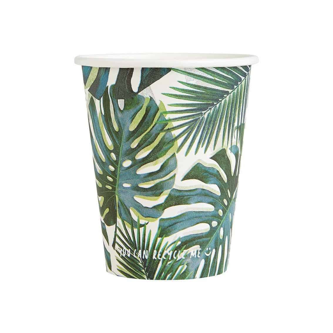 Tropical Leaf Paper Cups