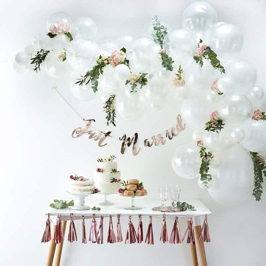 White Balloon Arch Kit - 70 Balloons
