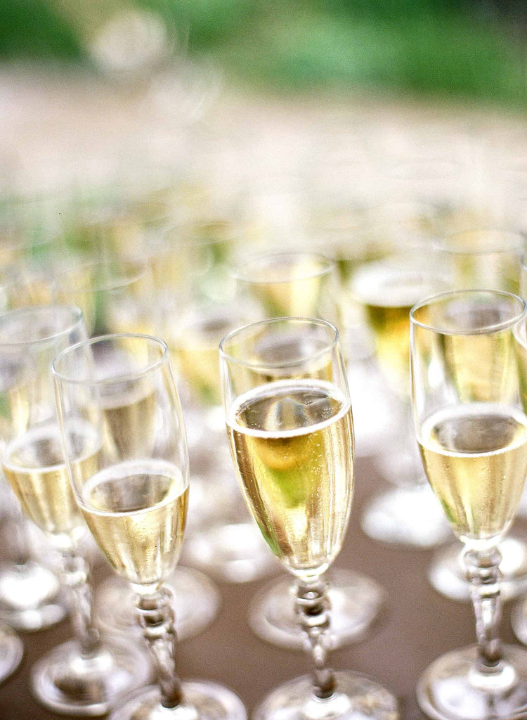 Celestial Wedding Champagne Toast SEtup