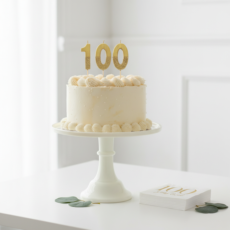 100th birthday - 100 days cake topper