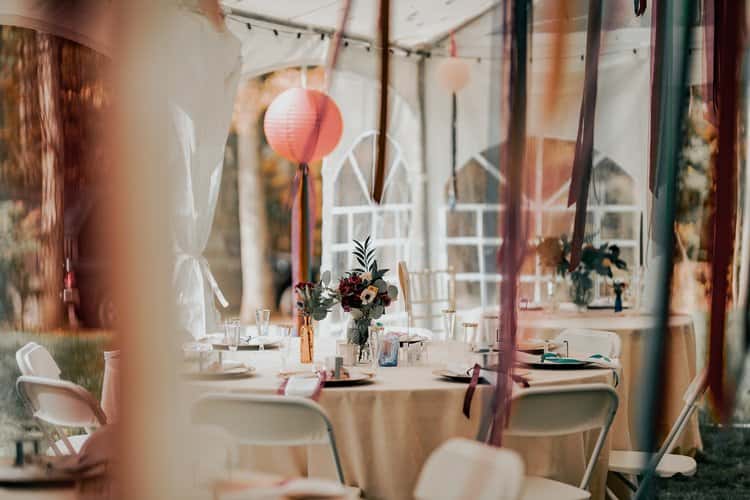Backyard wedding party supplies and ideas