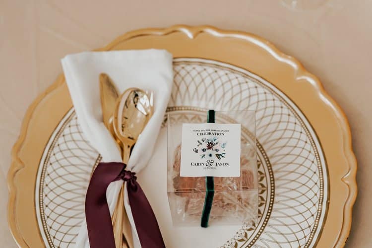 Gold Wedding Table Settings