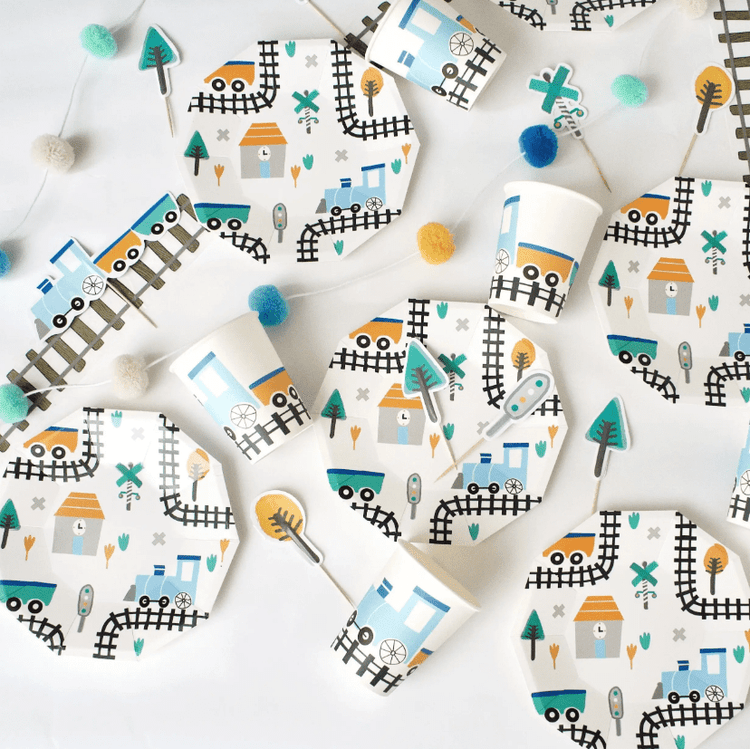 Steam Train Party Supplies for a little boy party