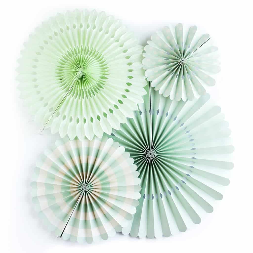 Mint Party Backdrop Fans Mint to Be