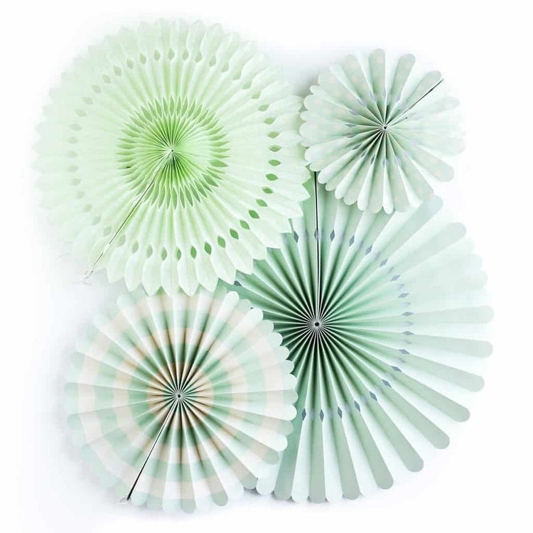 Mint Party Backdrop Fans Mint to Be