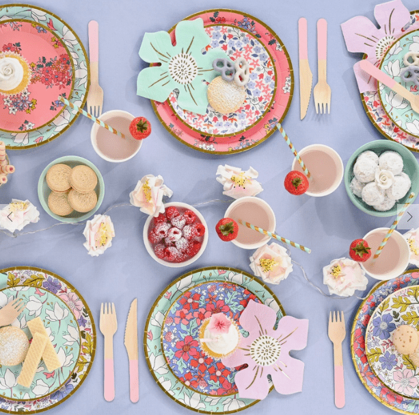 Modern Floral Bridal Shower Party Supplies