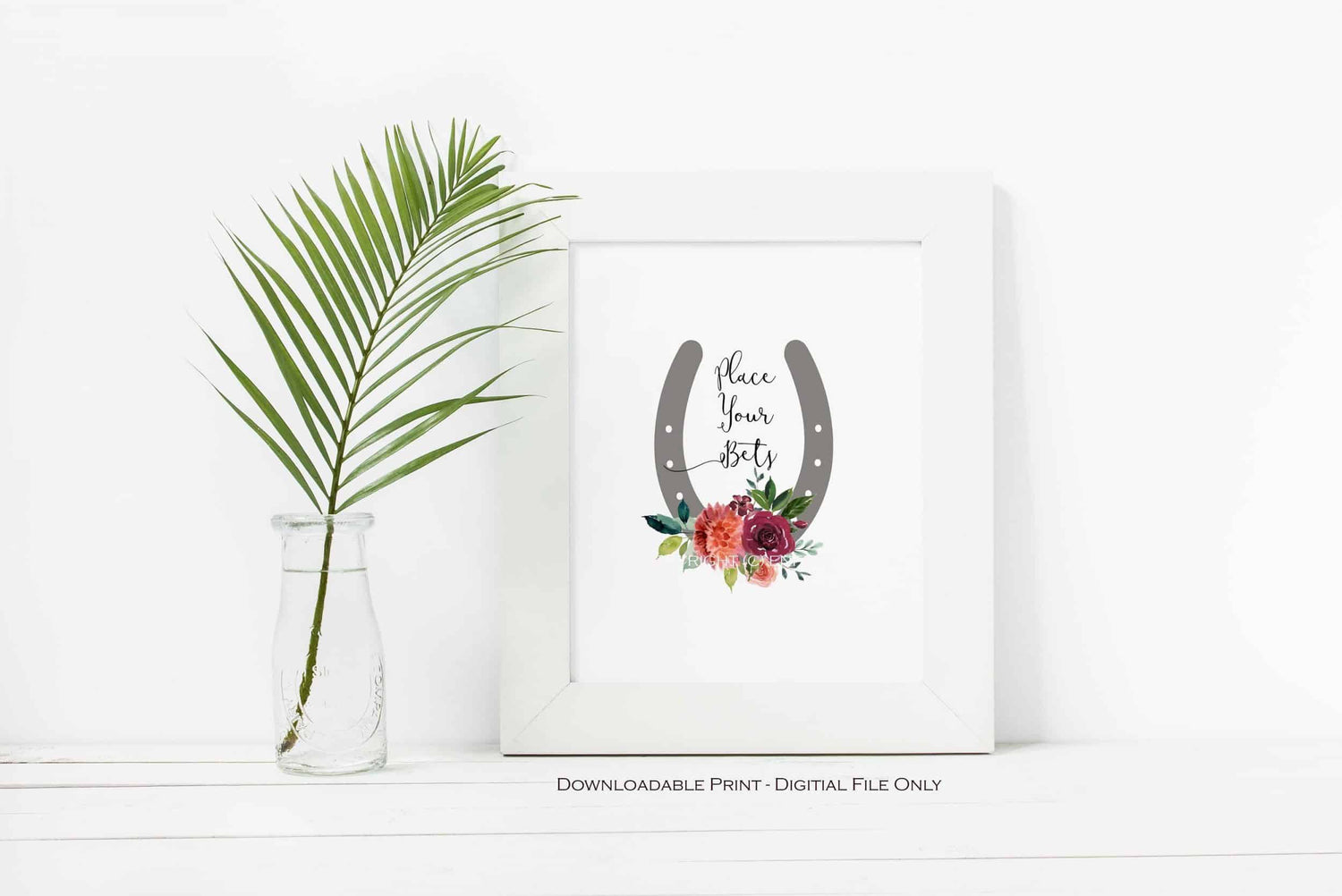 Place Your Bets Printable Sign for a Kentucky Derby Party or Bridal Shower