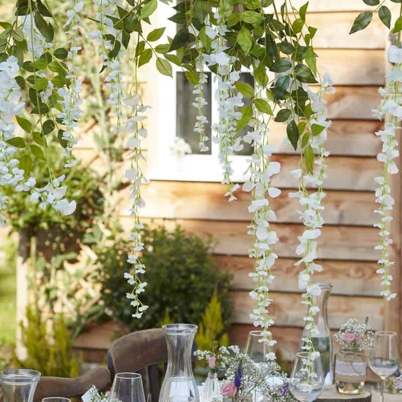 Wisteria Artificial Vines for Backdrops weddings and party decorations