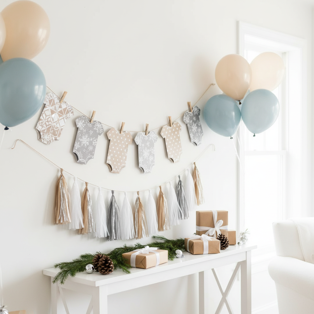 Ice Blue Baby Shower Party Supplies like these utensils on an ice blue plastic dinner plate.