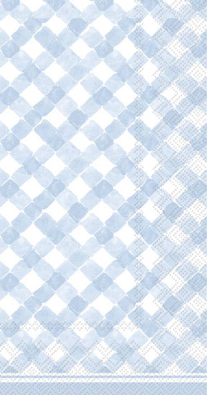 Ice Blue Gingham Dinner Napkins