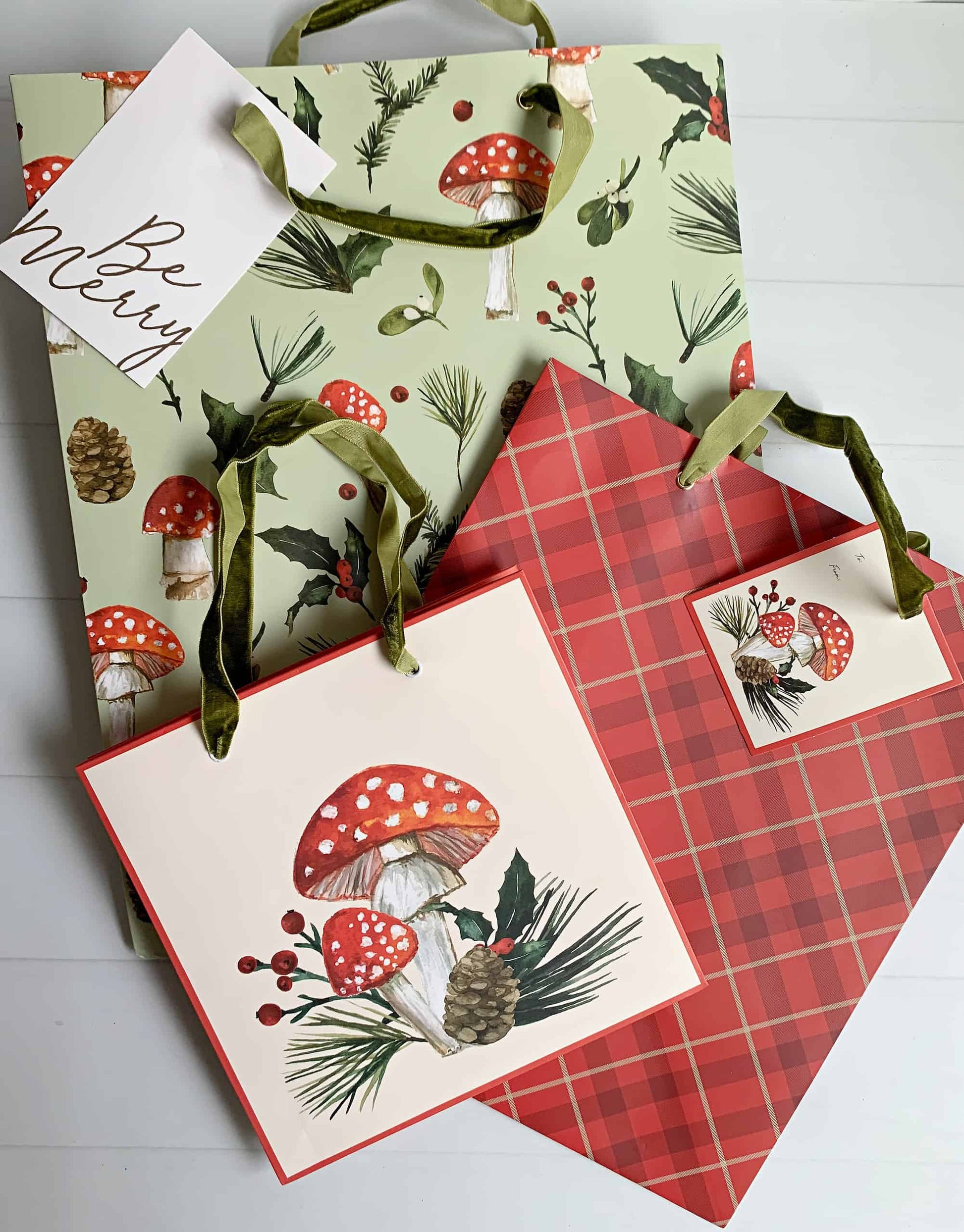 Woodland Mushroom Holliday Gift Wrapping collection