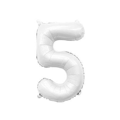 White Mylar Number Balloons (32 Inches): 7