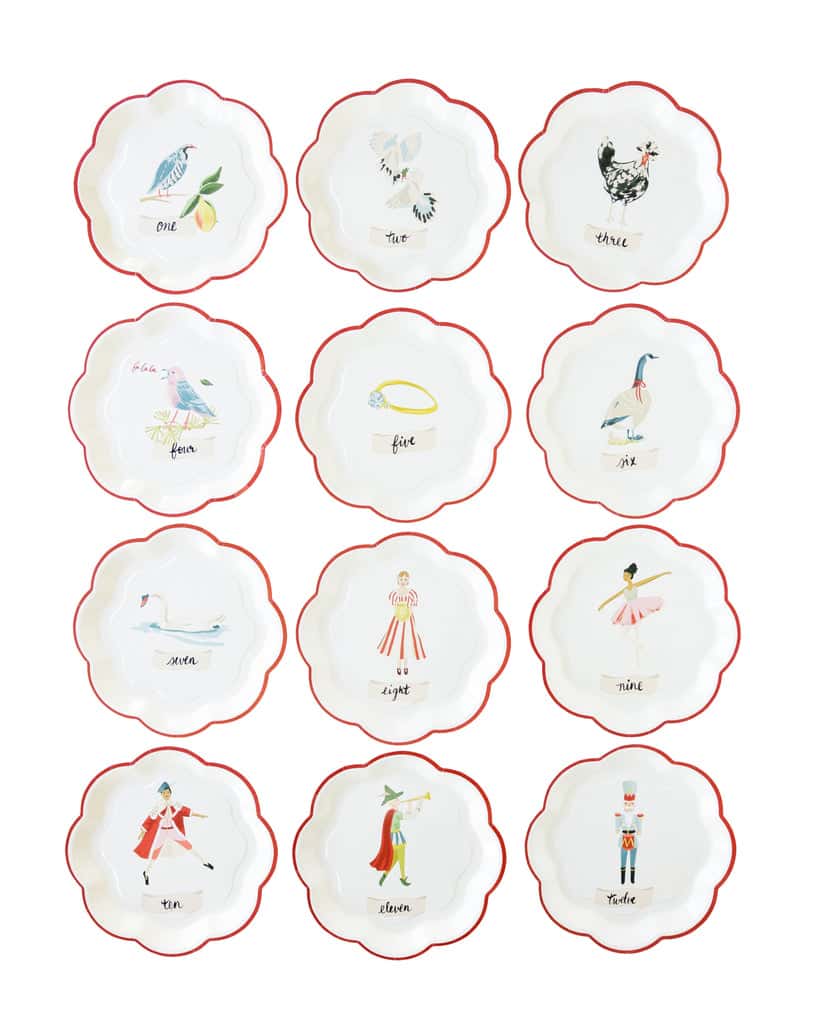 12 Days of Christmas Paper Plates