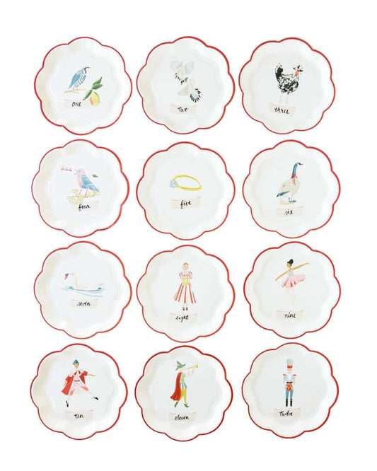12 Days of Christmas Paper Plates